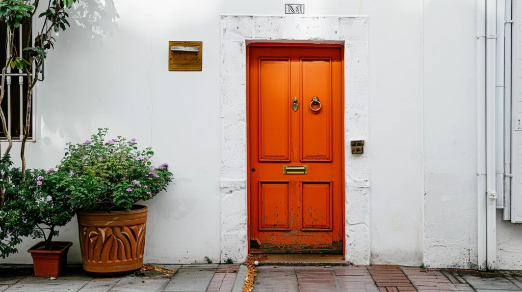 Front Door Colors orange