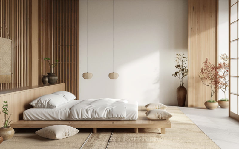 How do you style a Japanese bedroom?