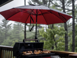 Is it safe to leave a grill outside in the rain?