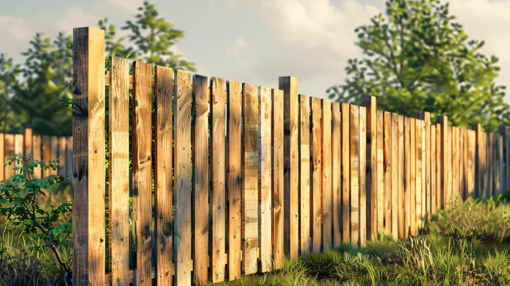 Staggered Vertical Pallet Fence