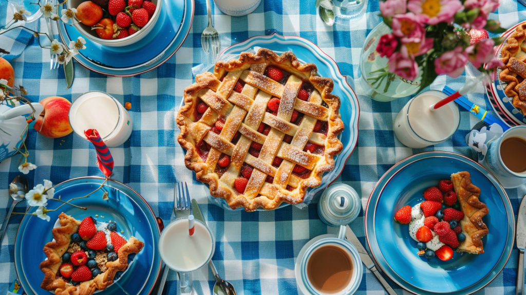 A Fourth of July Inspired Breakfast Table Setting