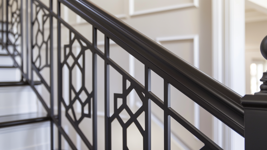 Art Deco-Inspired Modern Stair Railing