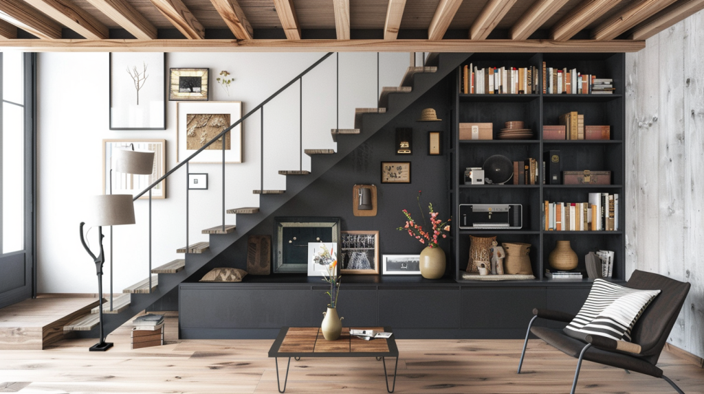 Black Wooden Staircase