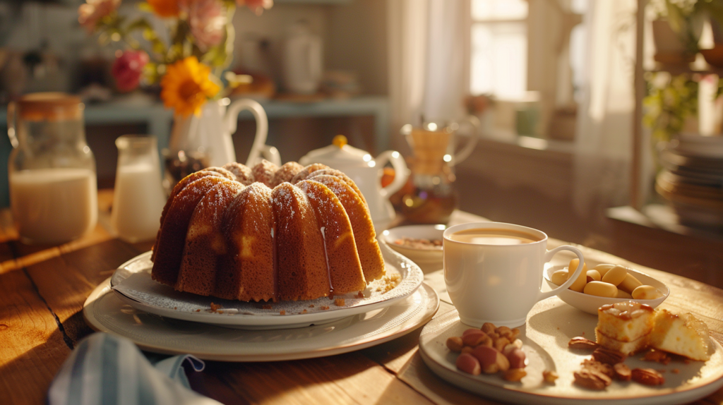 Classic Breakfast Setting with Bundt Cake