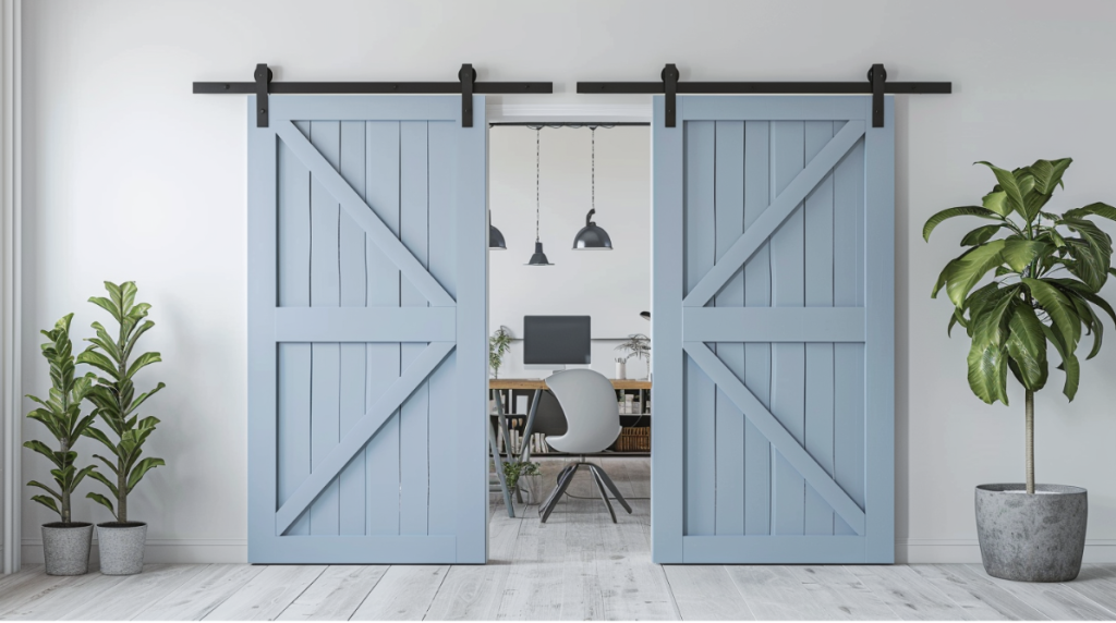 Color Contrast Barn Door