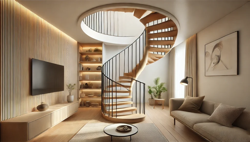 Curved Spiral Staircase