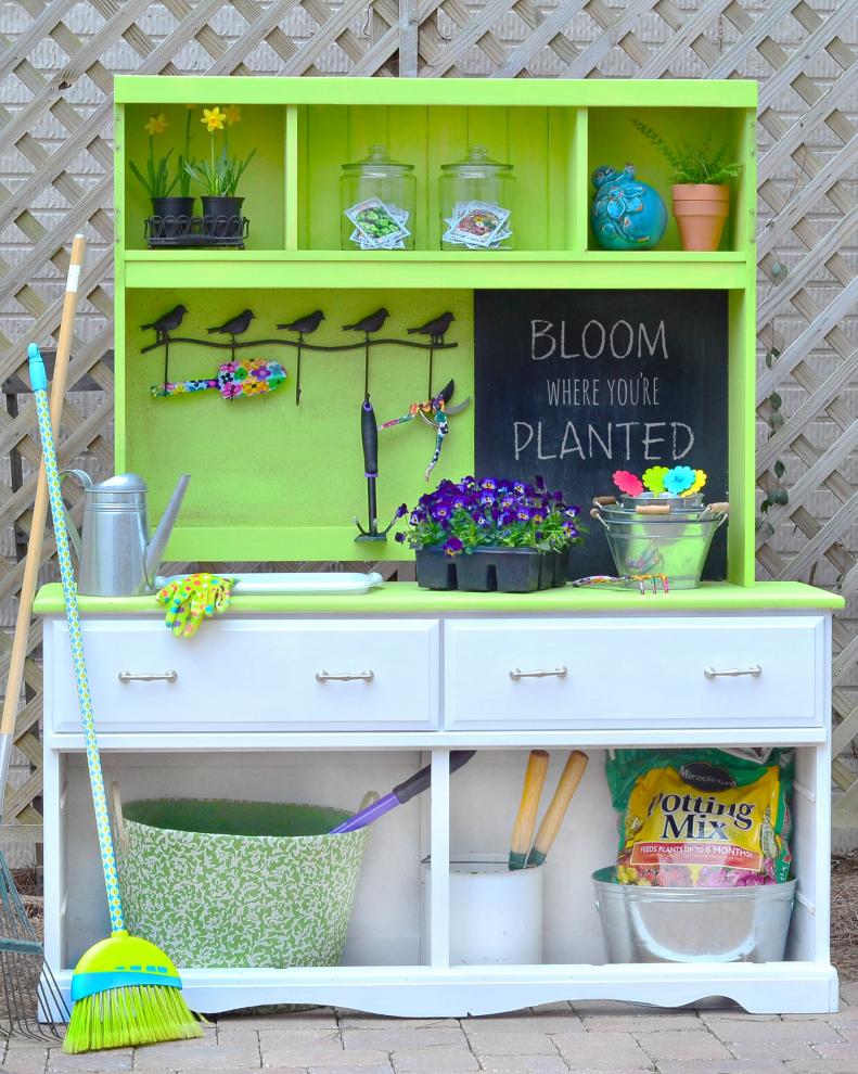 Dresser Turned Potting Bench