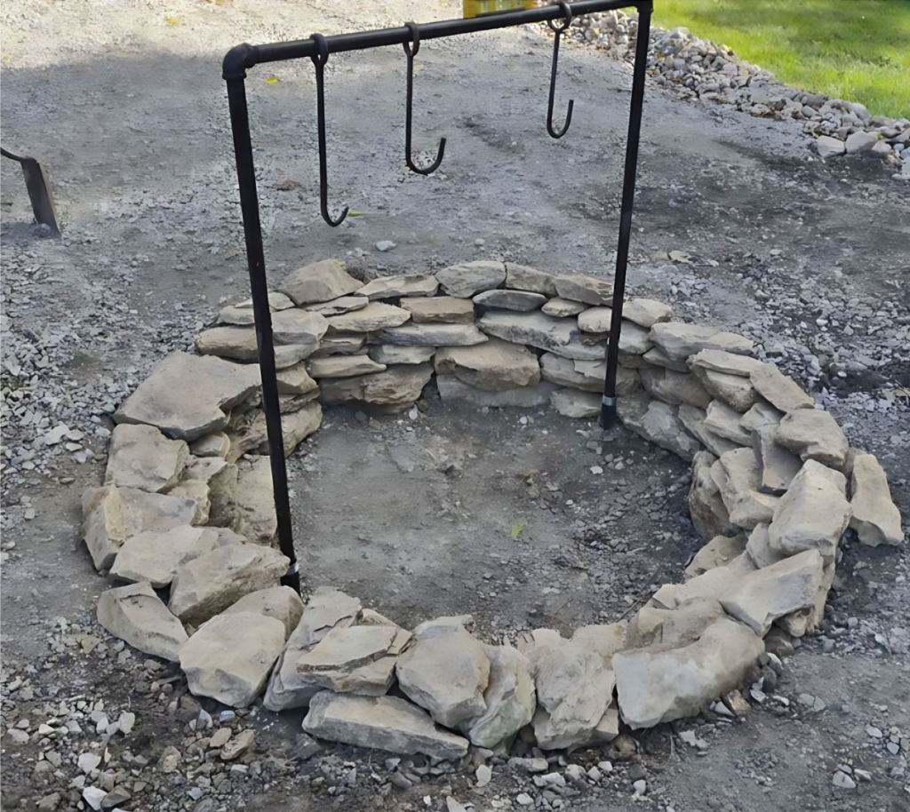 Fire Pit with Cooking Bar