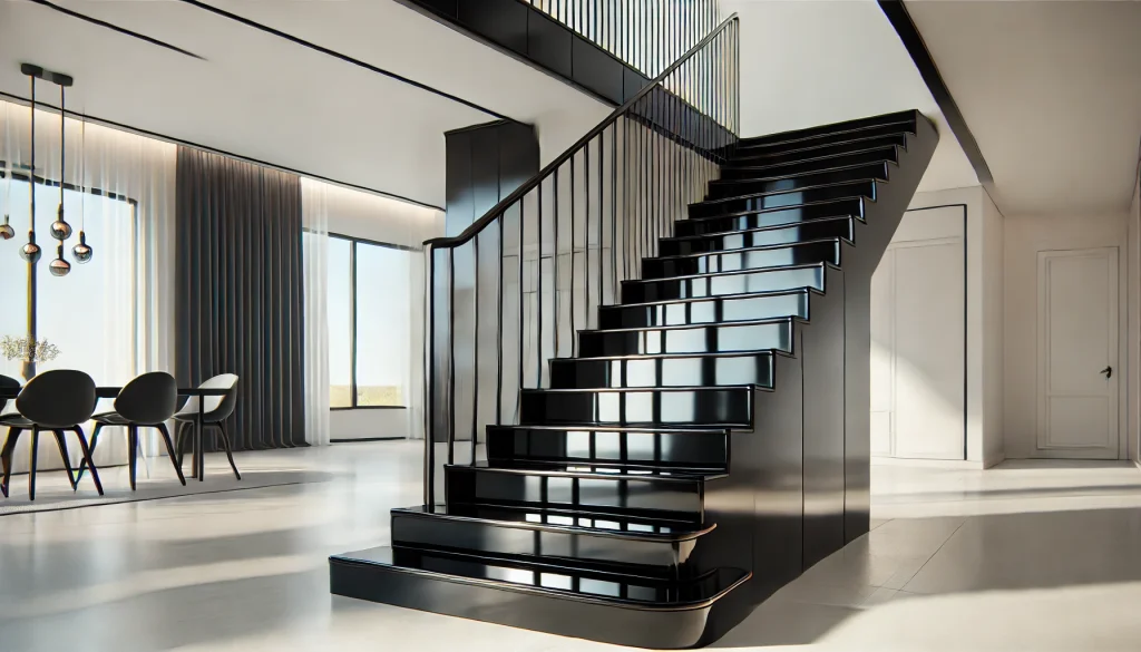 Glossy Black Staircase