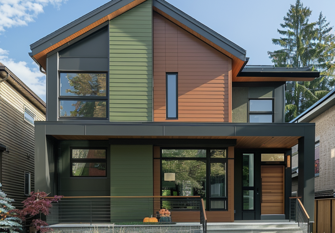 What Colors Go with Khaki Siding? - Northern Feeling - Earthy Tone Khaki Siding Exterior Design Style Ideas