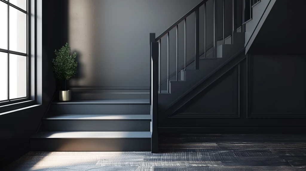 Industrial Style Grey Painted Staircase