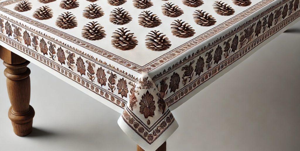 Kolkata Brown Tablecloth