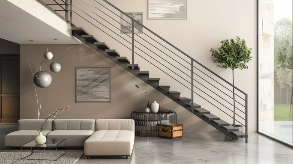 Loft Style Grey Painted Staircase