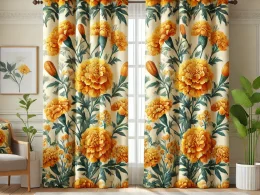 Marigold Curtain & Drape Ideas for Home Decor