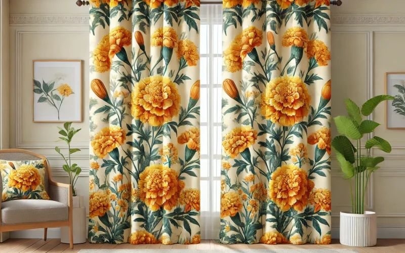 Marigold Curtain & Drape Ideas for Home Decor