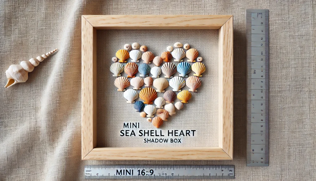 Mini Sea Shell Heart Shadow Box