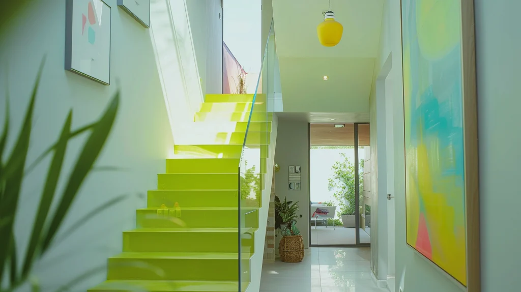 Neon Green Stairs