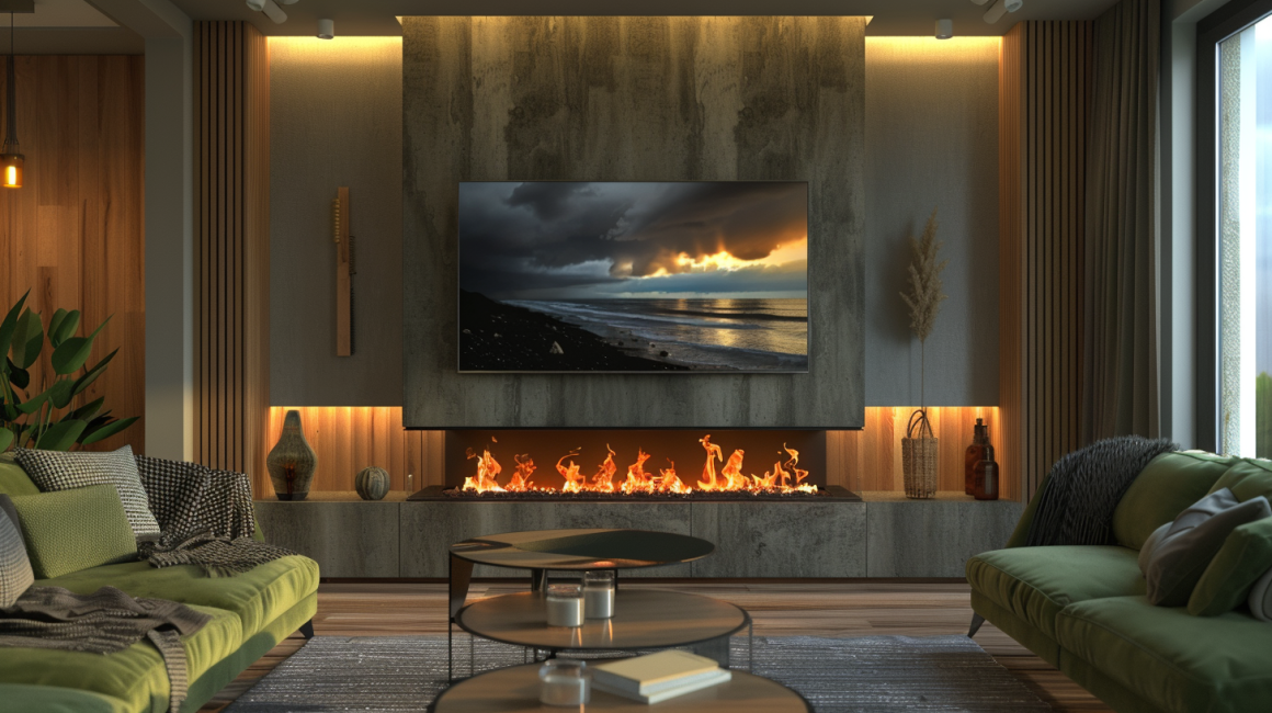 13 Creative Media Wall Ideas with Fireplace - Northern Feeling