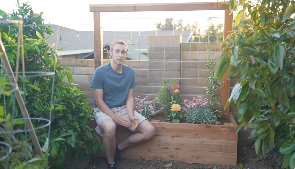 Raised Planter with Seamless Trellis Integration