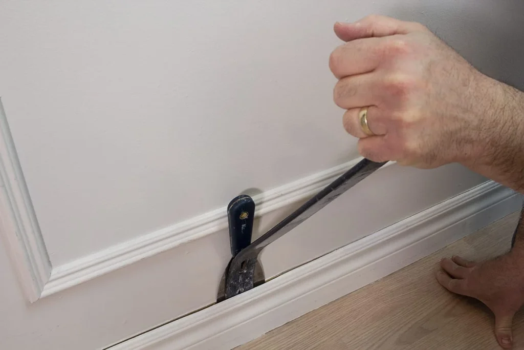 Removing Existing Baseboards