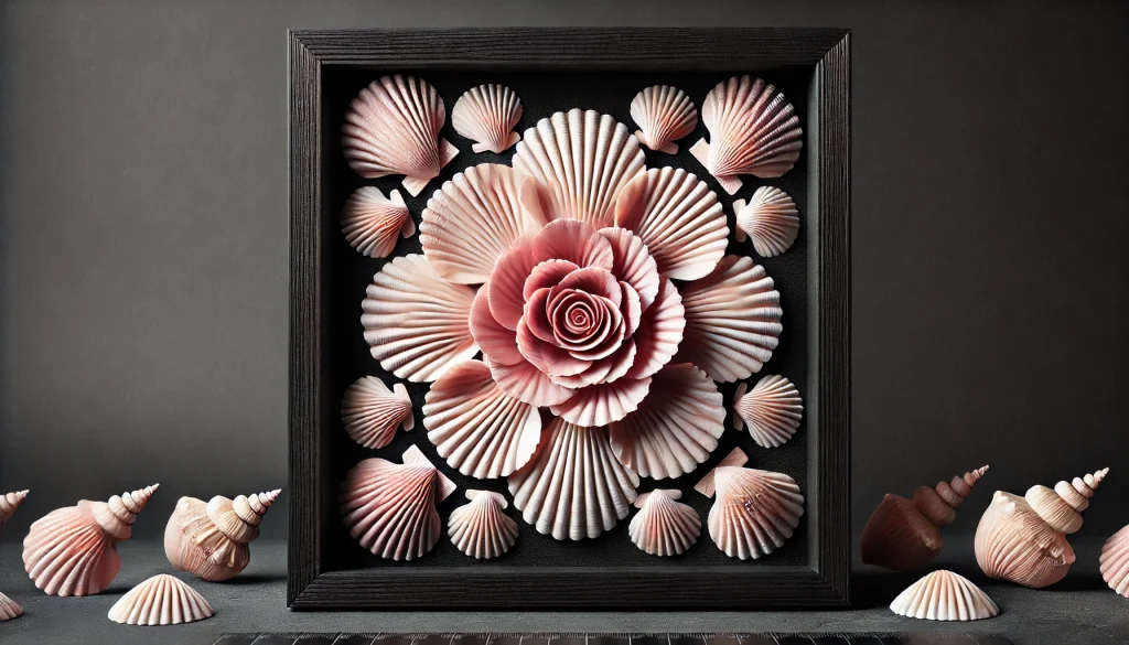 Seashell Flower Shadow Box