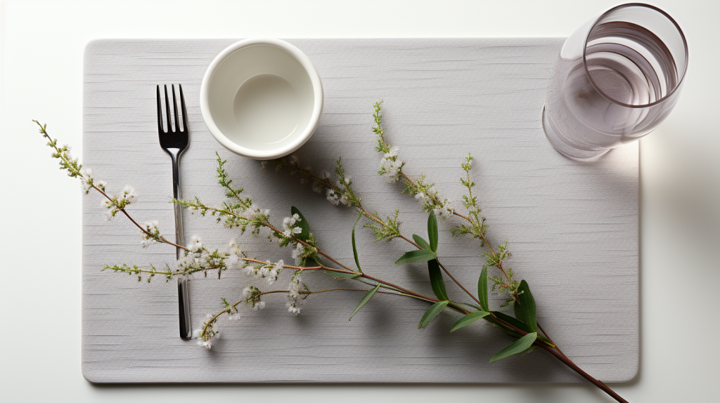 Silver Rounded Square Crepe Placemat