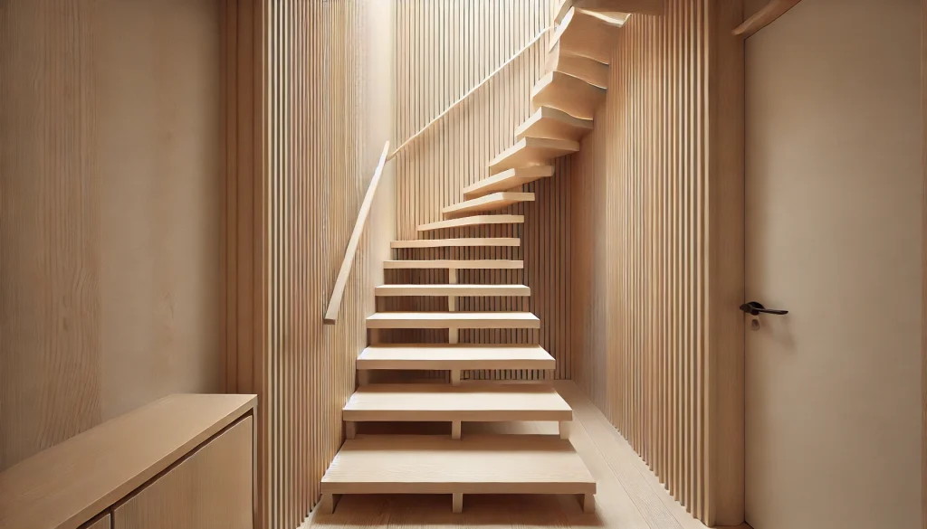 Staggered Wooden Stairs