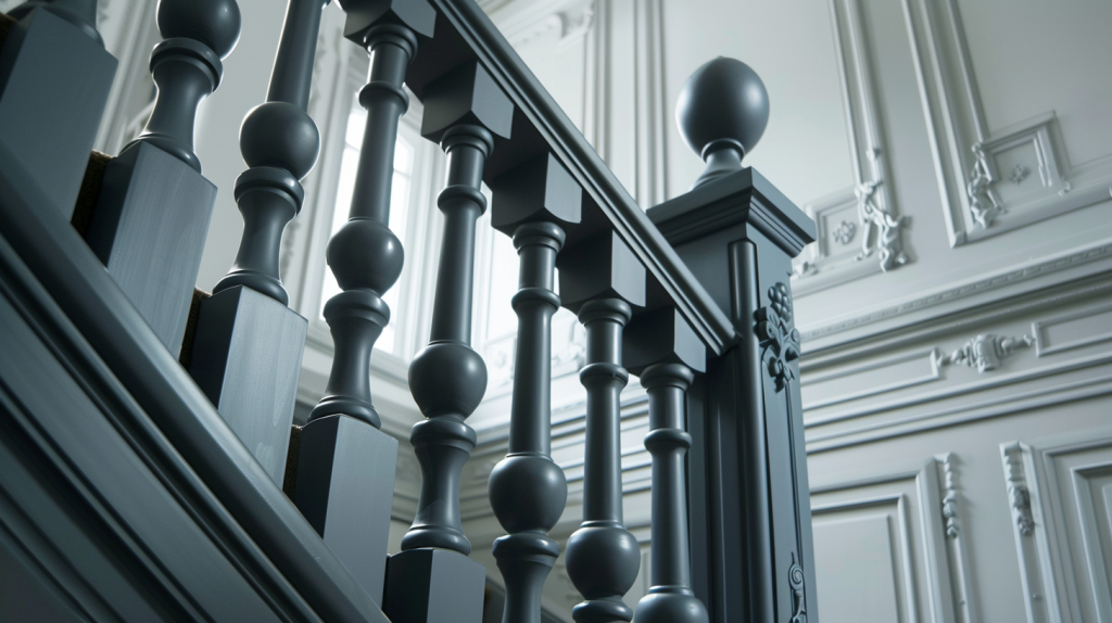 Victorian Grey Painted Staircase