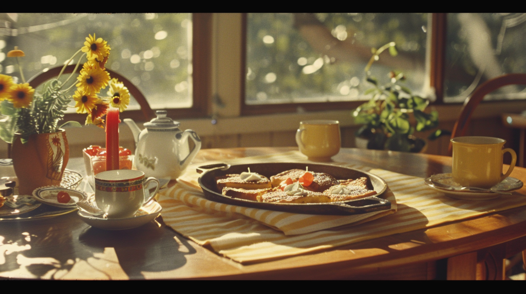 Vintage Themed Breakfast Table Setting