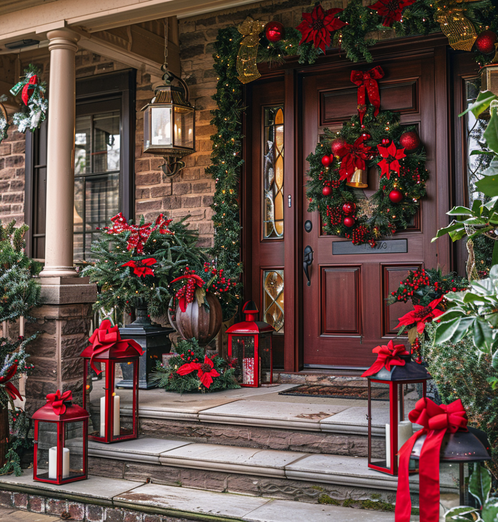 Welcoming and Festive Christmas Front Porch Decor