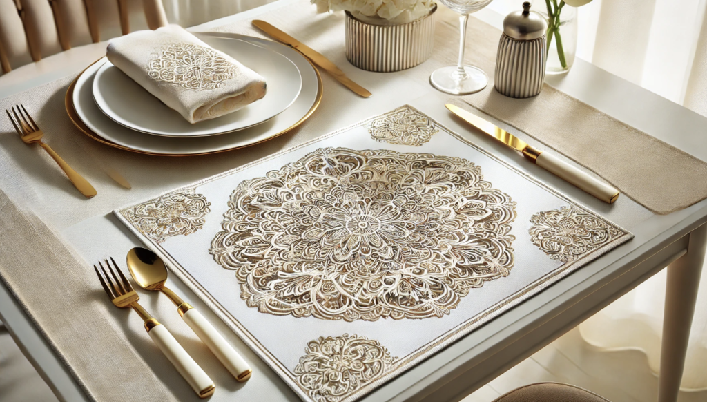 White Gold Table Placemats