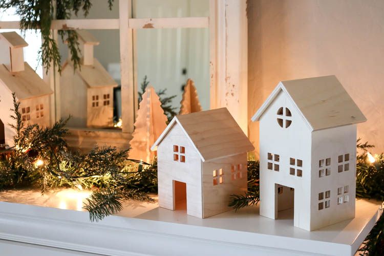 Wooden Christmas Village