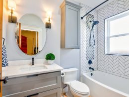 Free Oval Mirror Near Toilet Bowl Stock Photo