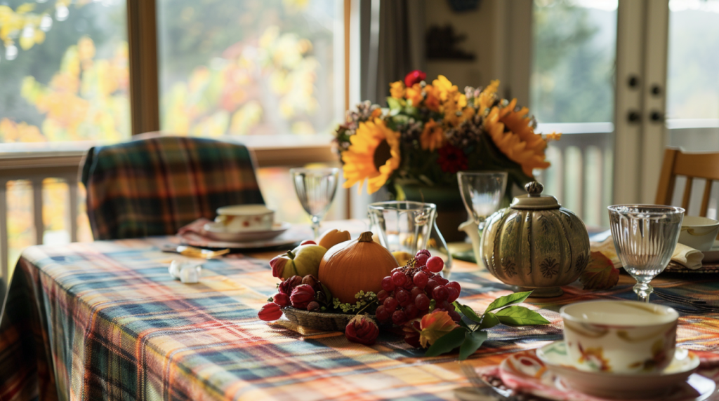 Autumn Plaid Tablecloth