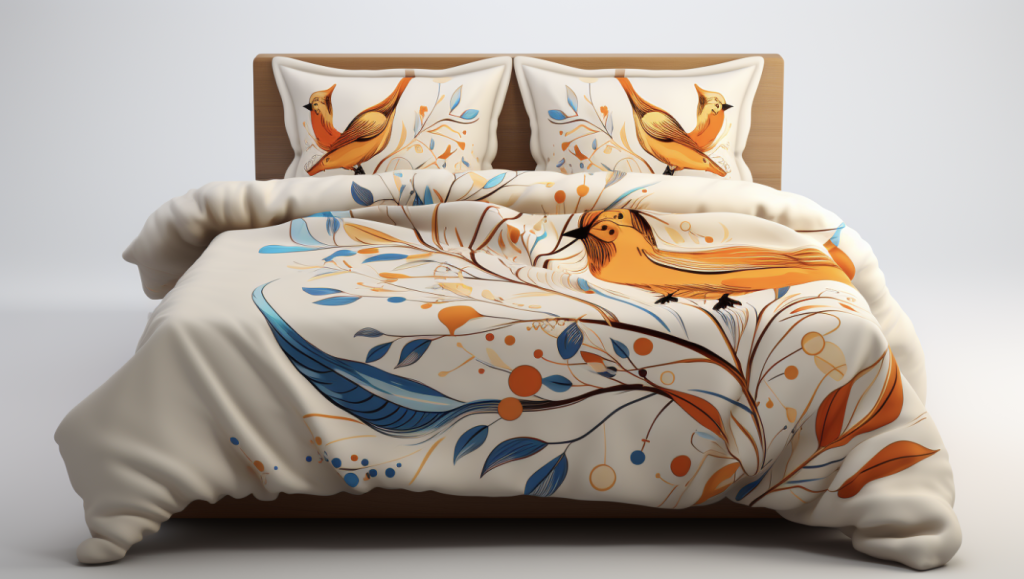 Birds and Blooms Duvet Cover