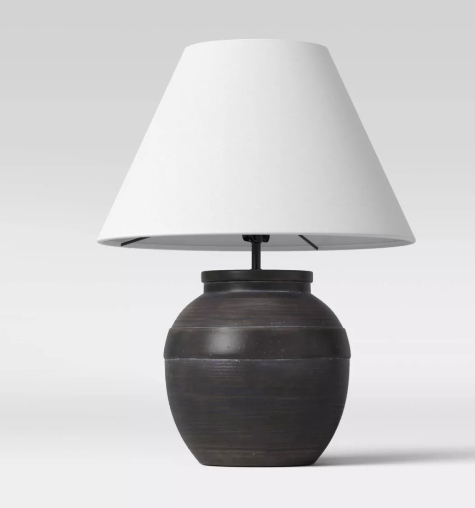 Black Ceramic Table Lamp.