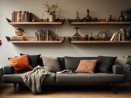 Budget-Friendly Living Room Wall Shelf Decor Ideas