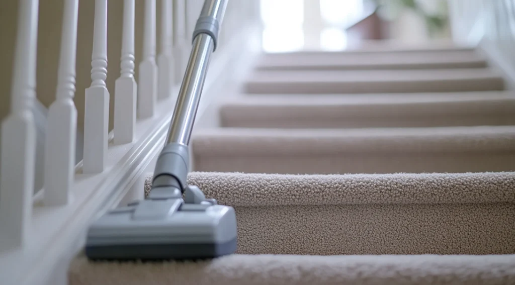 Cleaning Stair Carpets with a Machine