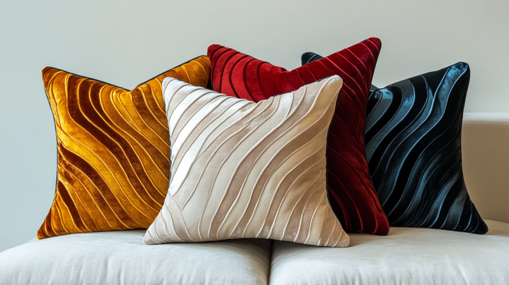 Curvy Velvet Stripes Euro Pillow Covers