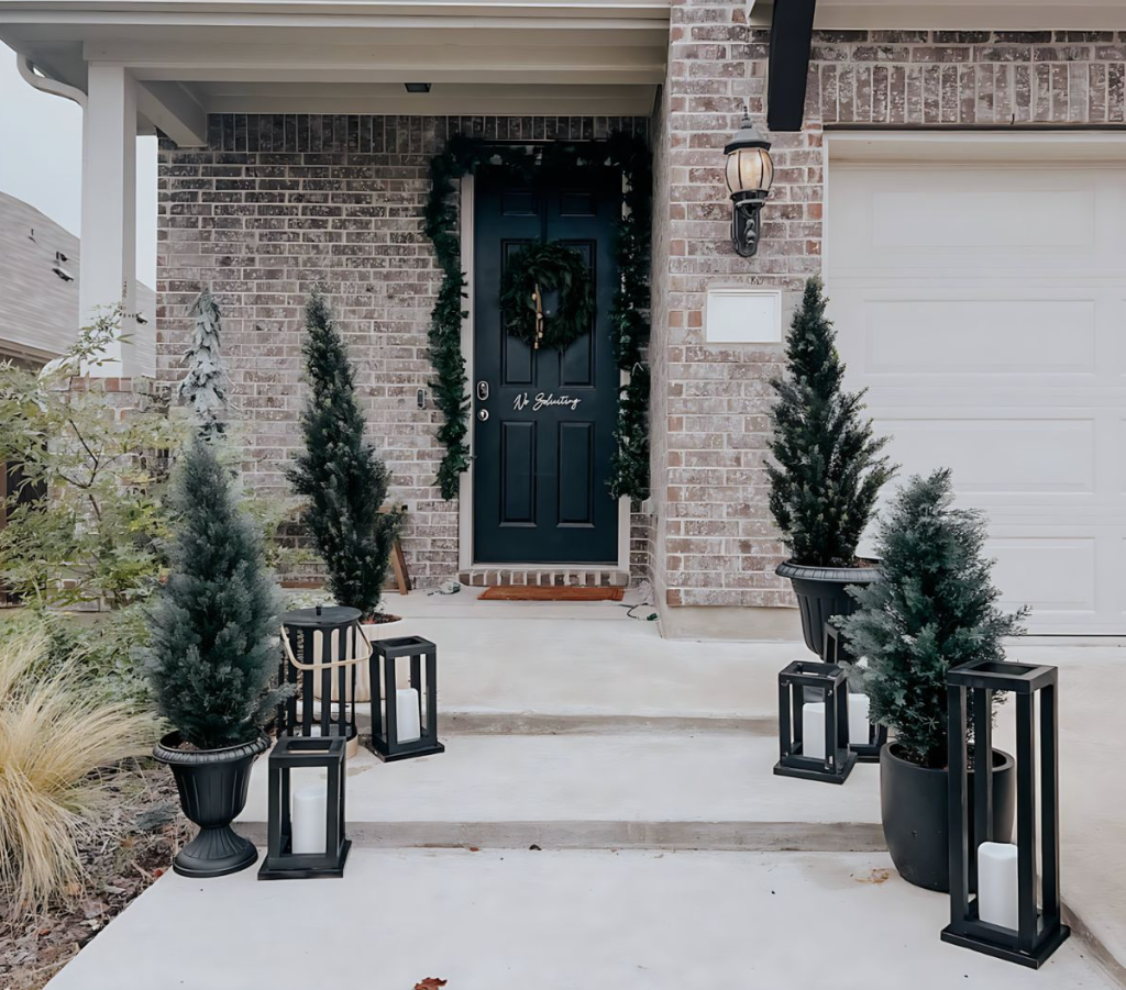 Decorating the Front Steps for Christmas