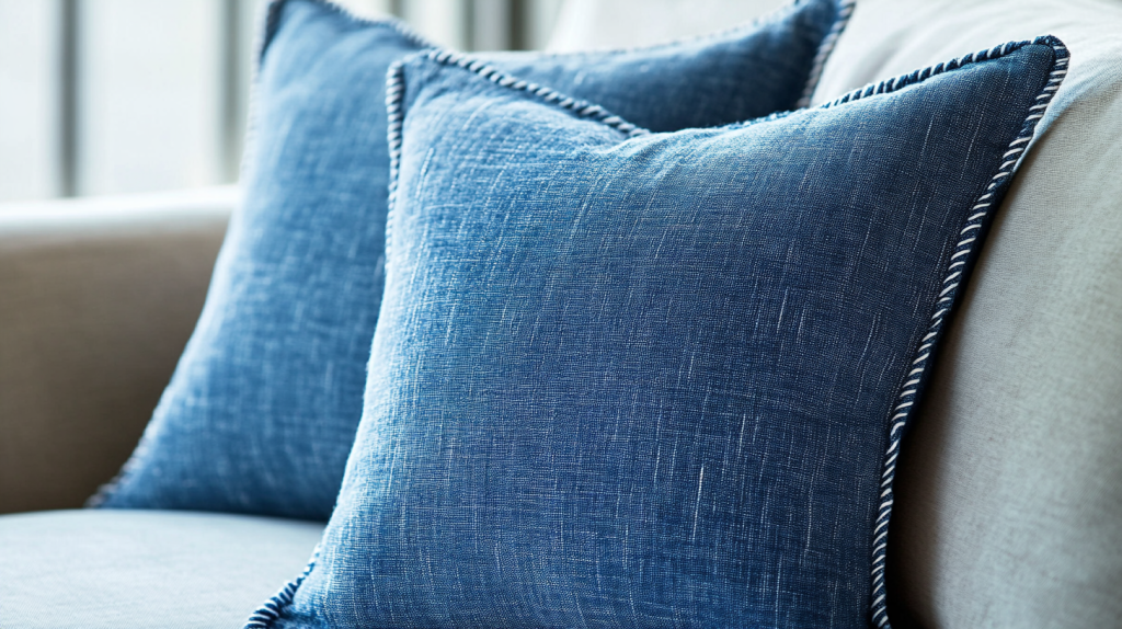 Denim Stitch Euro Pillow Covers