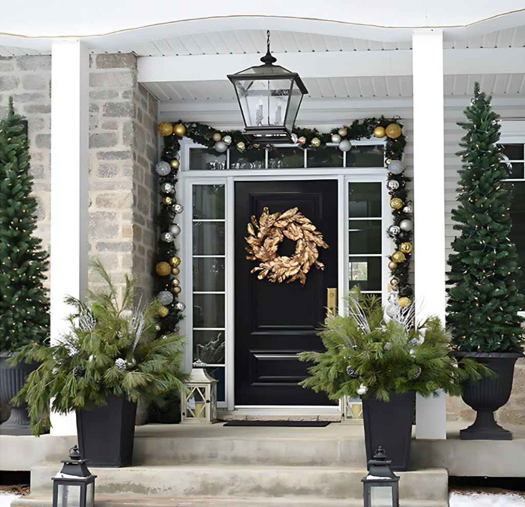 Elegant Christmas Porch Decorating