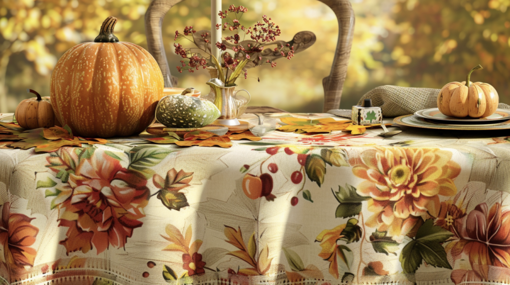 Fall Floral Tablecloth