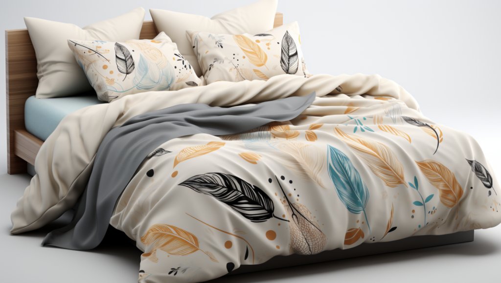 Feather Print Duvet Cover