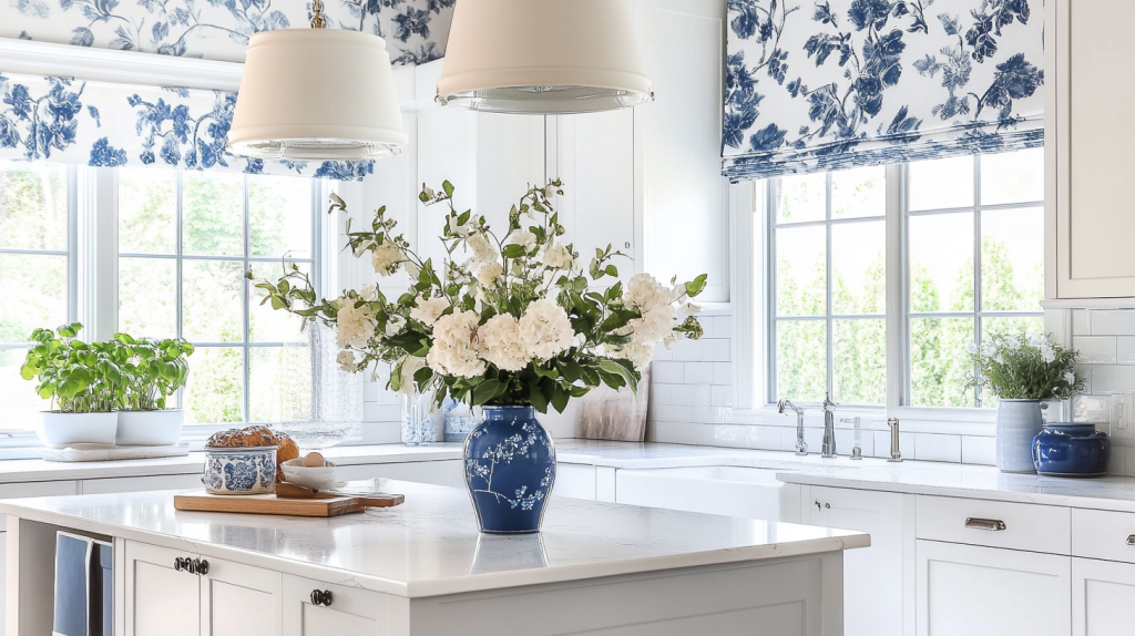 Floral Kitchen Curtain Shade