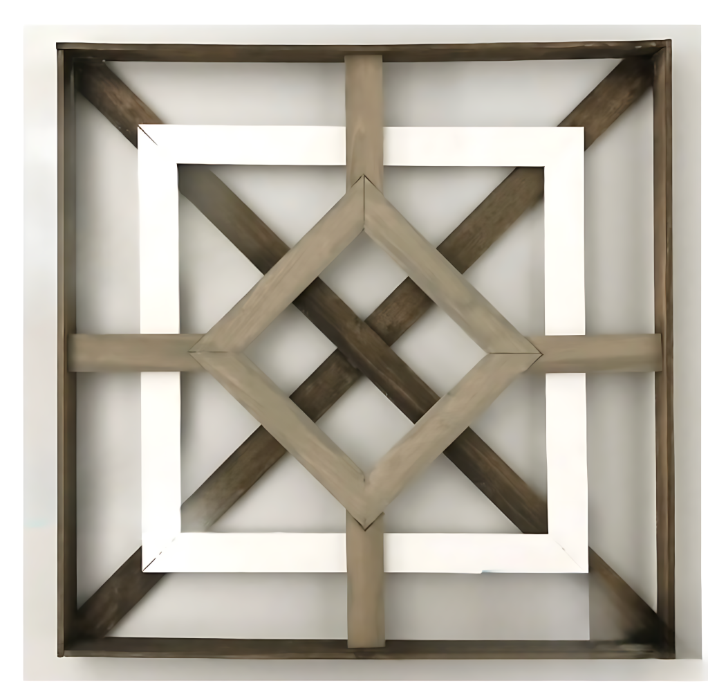 Geometric Wood Plaque.