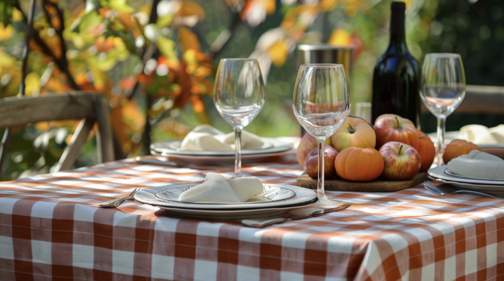 Gingham Fall Tablecloth