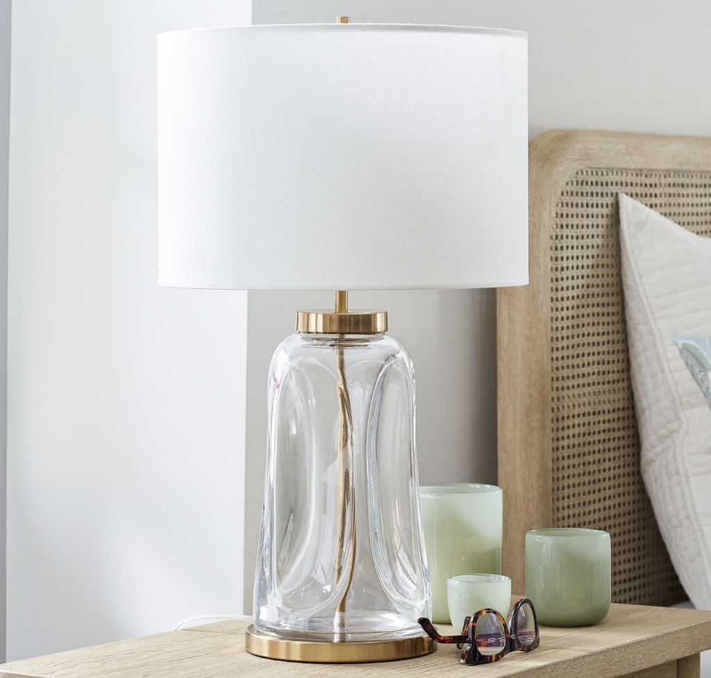 Glass USB Table Lamp