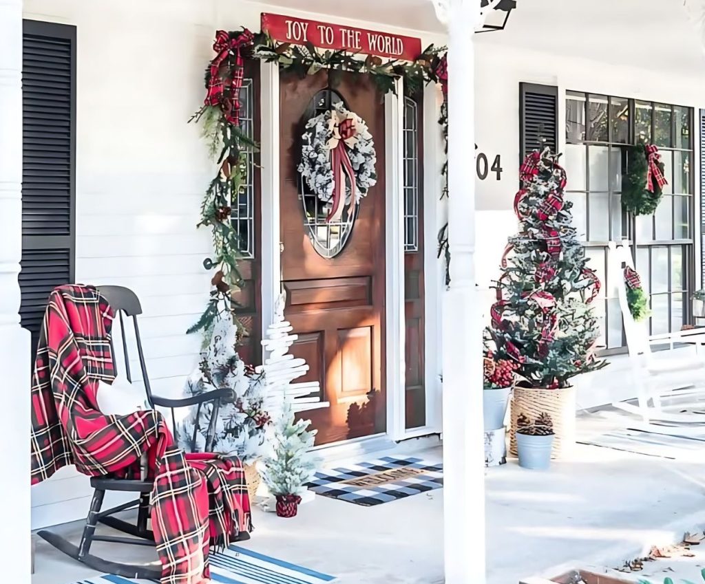 Hang Wreaths on Rocking Chairs