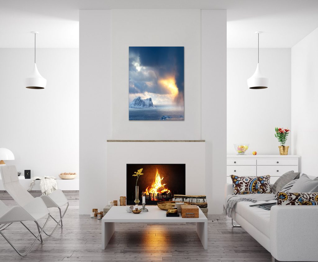 Hang a Pair of Fireplace Portraits